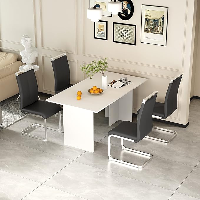 Dining Chairs Set, Kitchen Modern Metal Chairs - Image 2