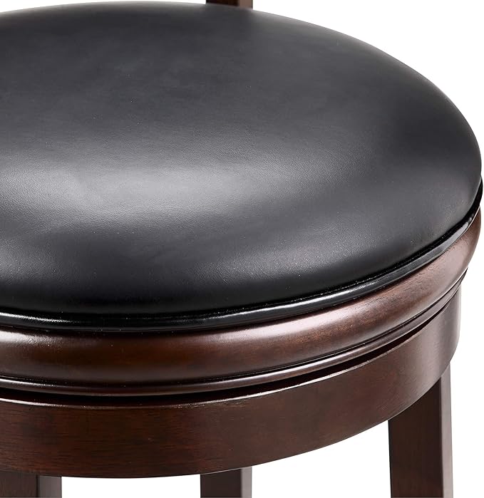 Ball & Cast Swivel Counter Height Barstool 24 Inch Seat Height Cappuccino Set - Image 7