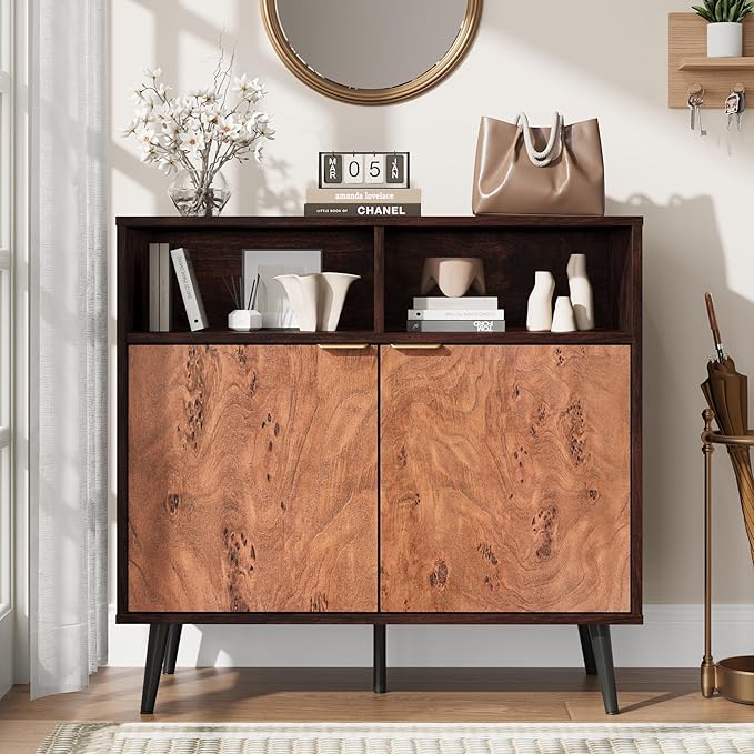 GarveeHome Buffet Cabinet with Drawers, 31.5'' Large Sideboard Buffet Credenza - Image 4