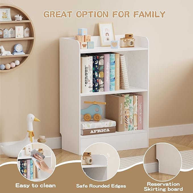 Lkeiyay Montessori Shelf, 3-Shelf Toy Storage Organizer, Wooden Storage Cabinet - Image 5
