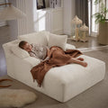Oversized Chaise Daybed Lounge Sleeper Chair Sofa Bed Indoor, Fluffy Corduroy by Unknown