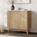 Buffet Cabinet with Storage, Fluted Multifunctional Storage Cabinet with 2 Doors by Unknown