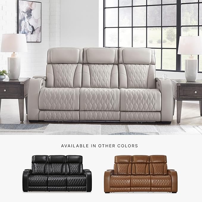 Signature Design by Ashley Boyington Contemporary Leather Match Power Reclining - Image 10