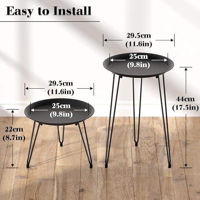 SUEH DESIGN Plant Stand Indoor, Metal Plant Stand Round Plant Table Heavy Duty - Image 6