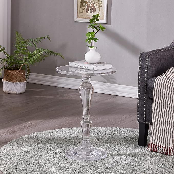 LIKENOW Furniture Acrylic Side Table, Acrylic End Table - Image 2