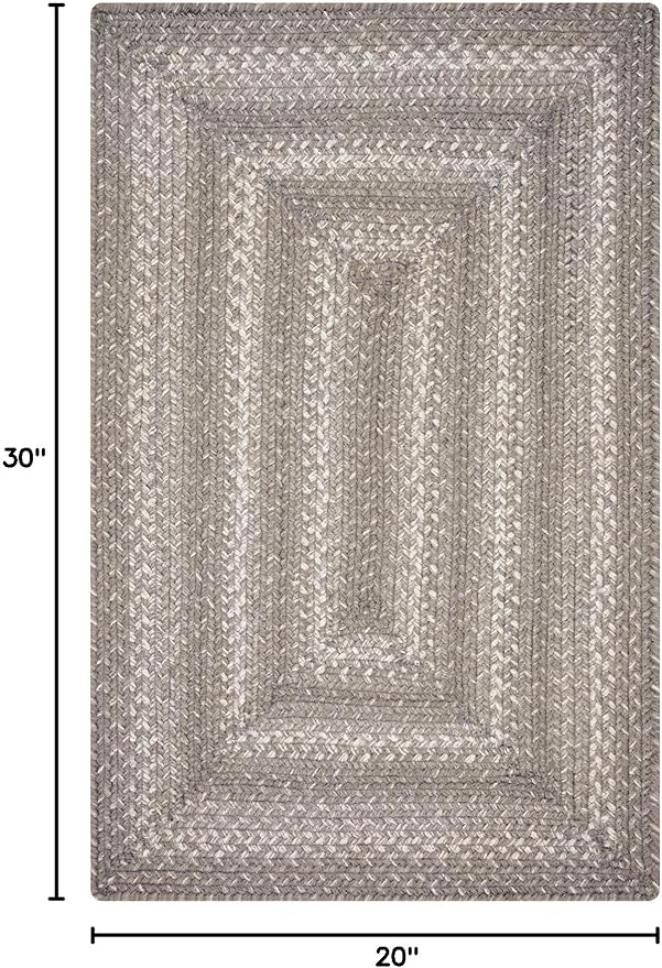 Grey Cloud Jute Braided Rugs, 20x30 Rectangle - Image 2