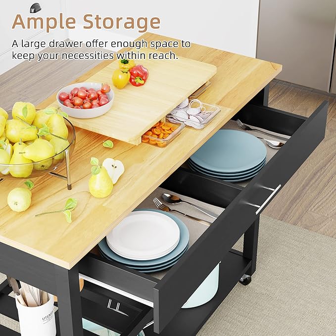 Shintenchi Kitchen Island Cart - Image 3