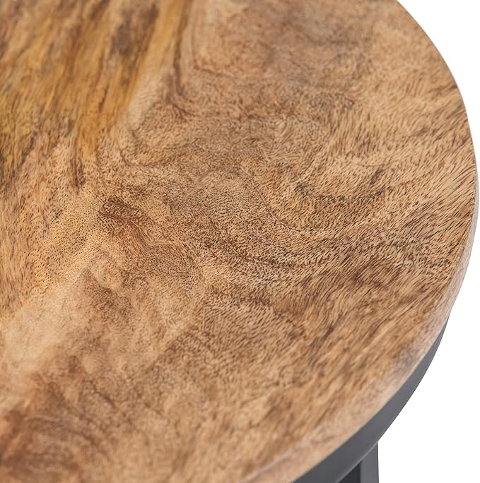 SIMPLIHOME Jenna Industrial 18 inch Wide Metal Round Accent Side Table in - Image 5