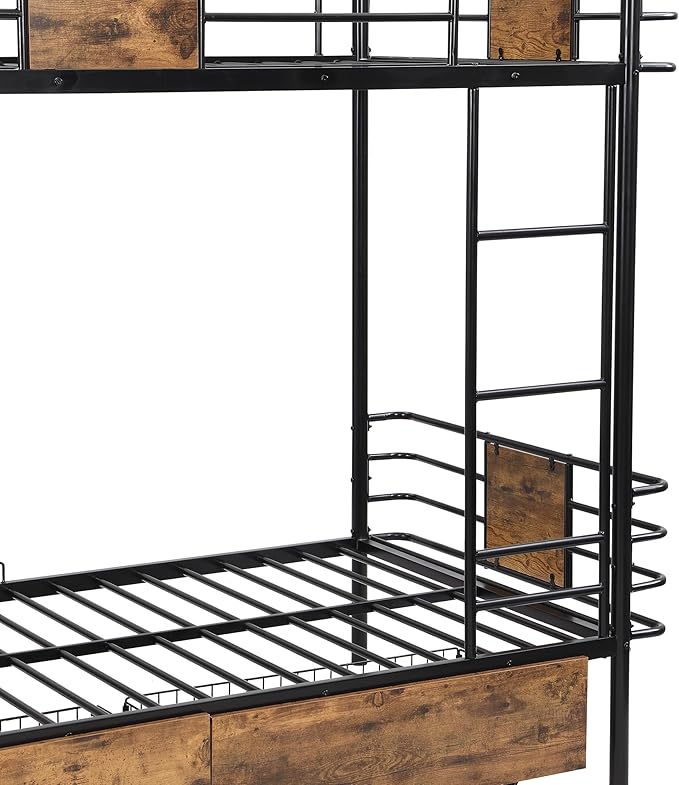 Twin XL Over Twin XL Metal Bunk Bed - Image 5