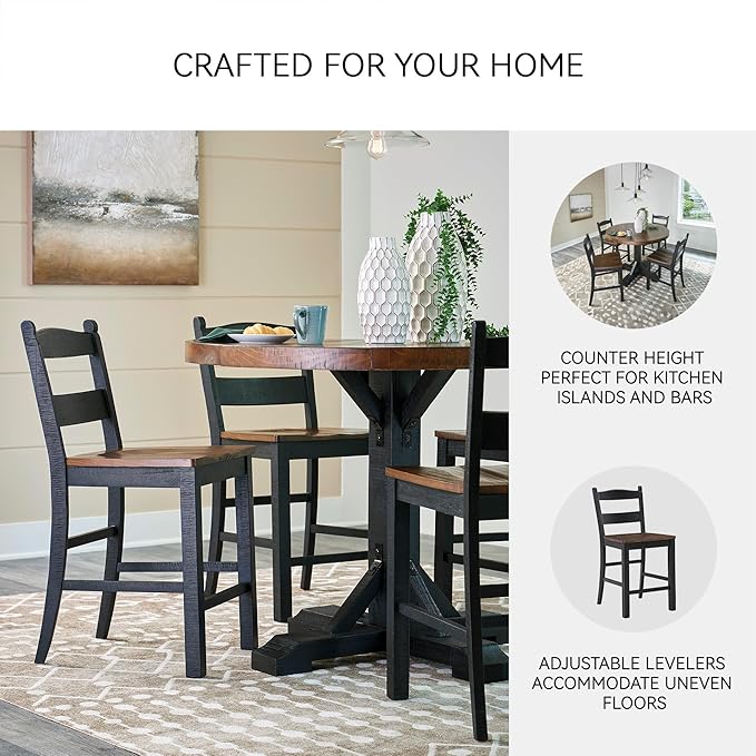 Signature Design by Ashley Valebeck Rustic 24” Counter Height Bar Stool - Image 5