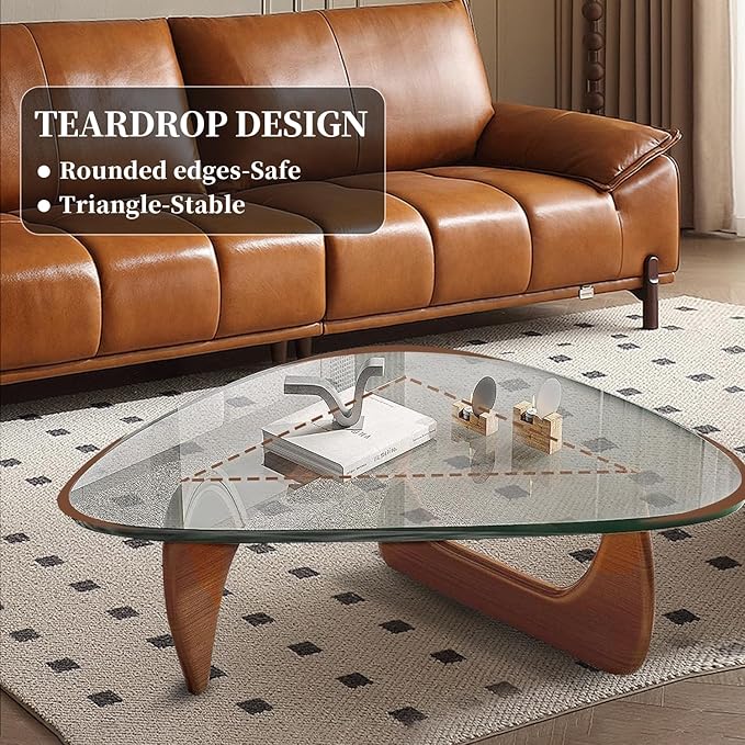 Modern Glass Coffee Table for Living Room, Mid Century Coffee Table Stylish - Image 4