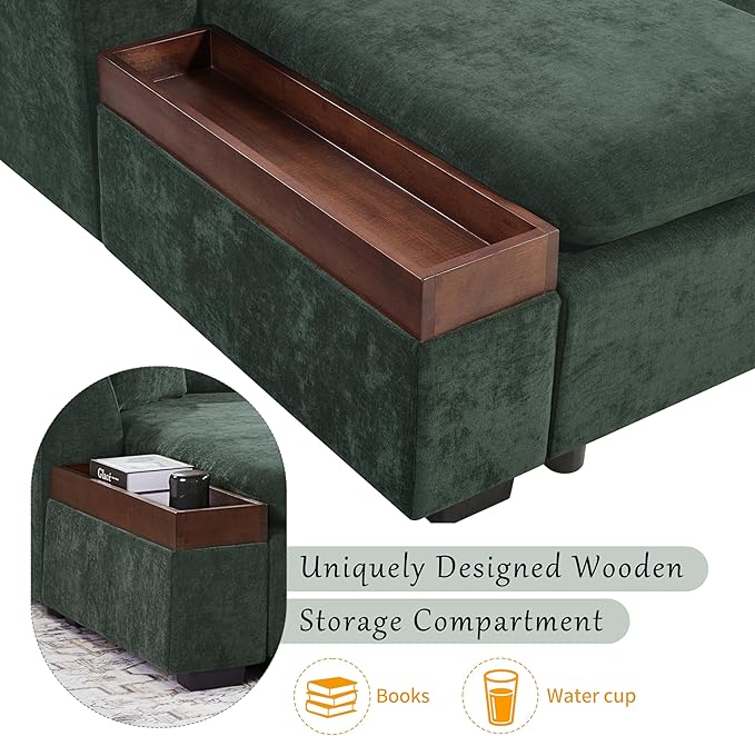 Merax 93.7" L-Shaped Sectional Sofa - Image 5