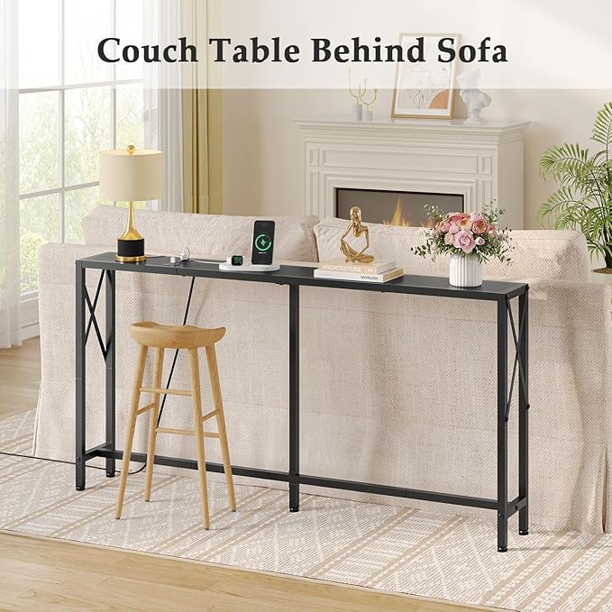 55.1" Narrow Sofa Table, Console Table - Image 6