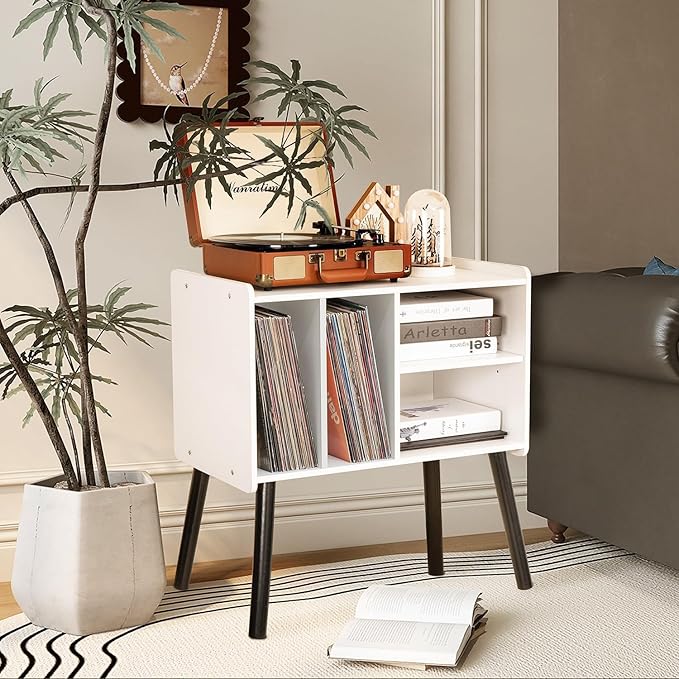 Record Player Table, Mid-Century Record Player Stand - Image 9