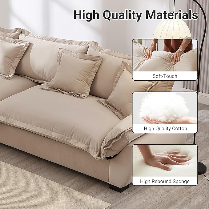 126 Inch Sailing Design Modular Sectional Cloud Sofa - Image 7