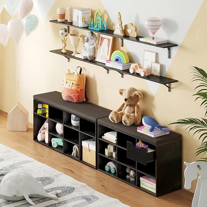 DINZI LVJ Shoe Bench, Entryway Storage Bench - Image 7