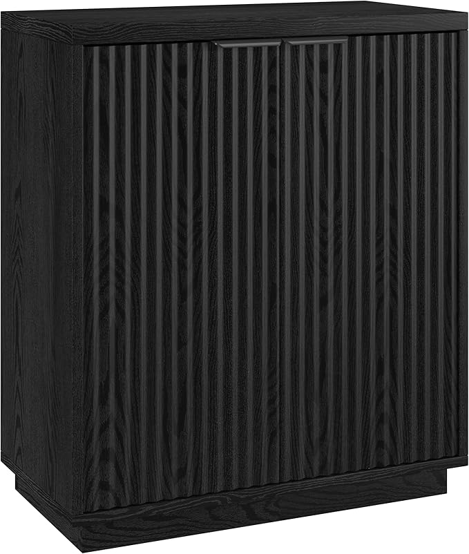 Henn&Hart 28" Wide Rectangular Accent Cabinet in Black Grain, by HennHart