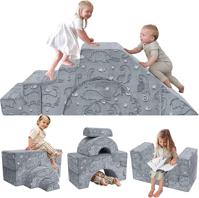 MeMoreCool Foam Climbing Toddler Couch, Modular Kids Sofa by MeMoreCool