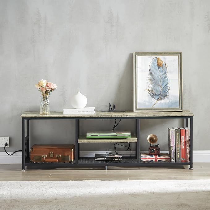 VECELO TV Stand with Power Outlets - Image 8
