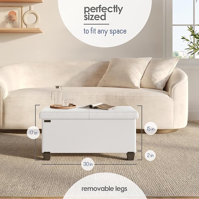 STORAGEBUD Storage Ottoman Bench - Image 9