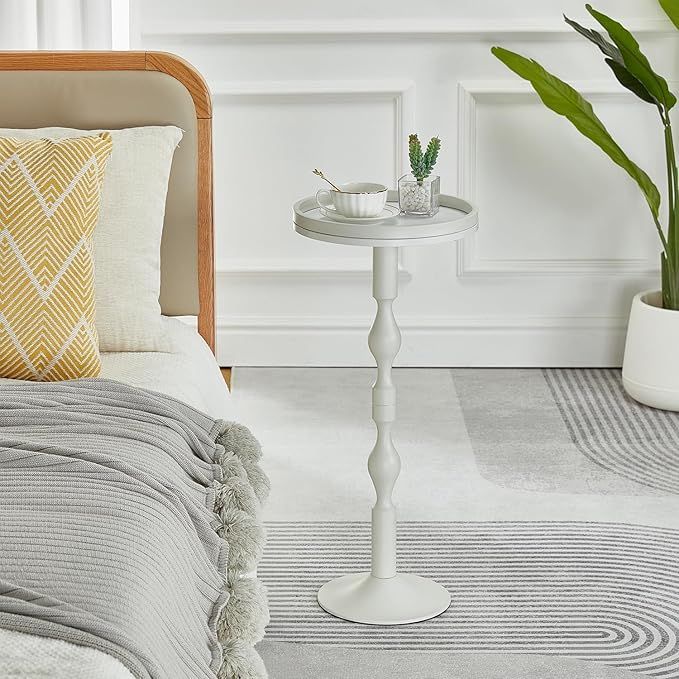Small Round Drink Table, Pedestal Tables, Small Round Side Table - Image 7