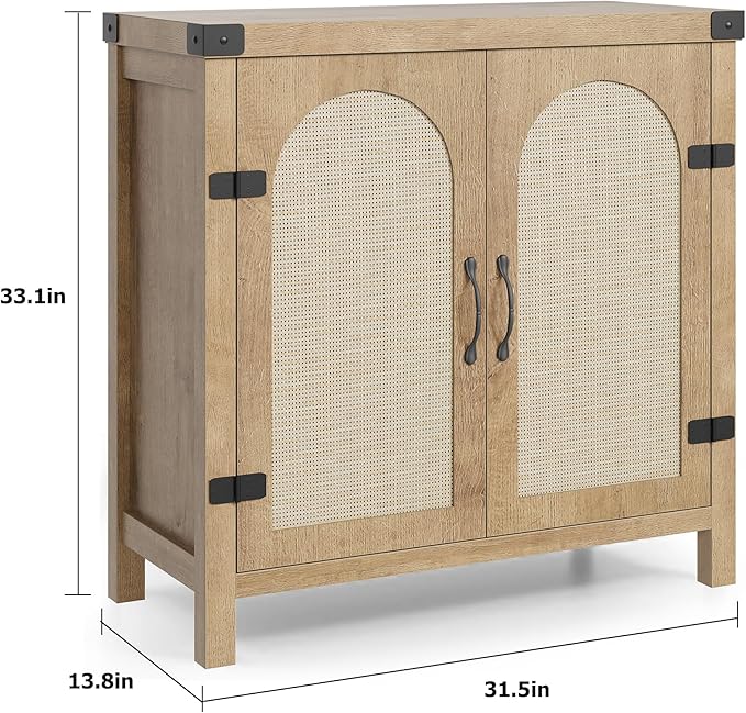 Garvee 31.5'' Small Rattan Buffet Cabinet - Image 2