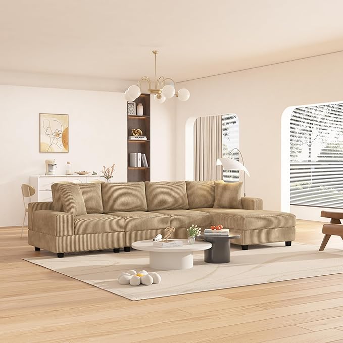 Eafurn 132.68" Oversized L Shaped Modular Sectional Sofa Couch - Image 3
