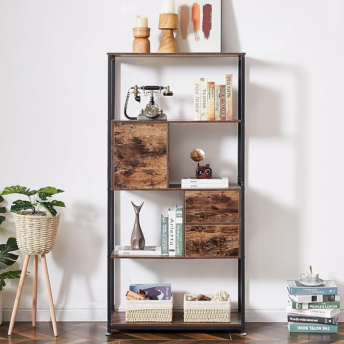 VECELO 5-Tier Bookshelf, Bookcase - Image 7