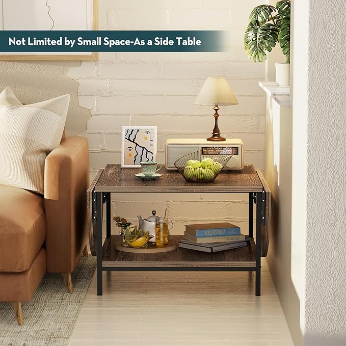 SAYGOER Folding Coffee Table for Living Room, Small Coffee Tables - Image 7
