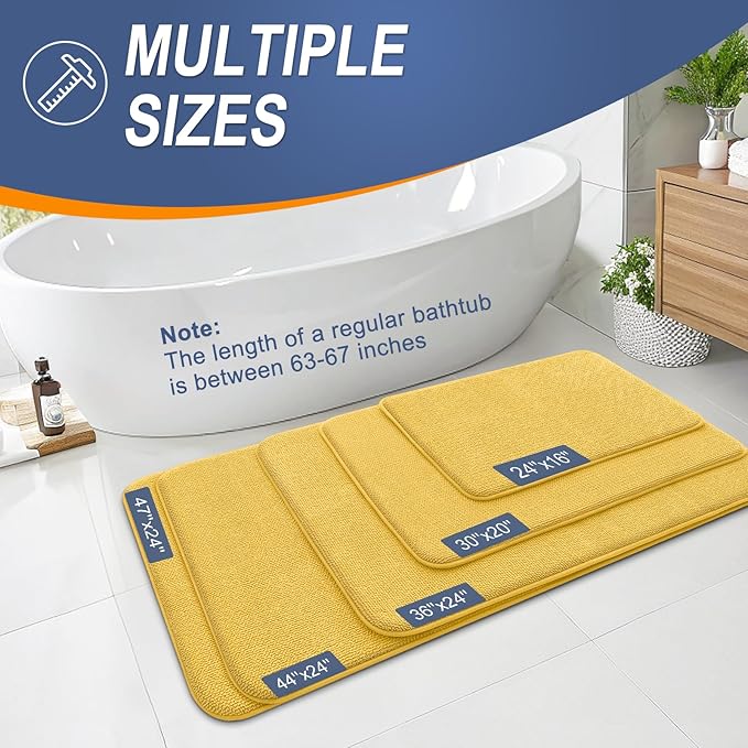 OLANLY Thick Memory Foam Bath Mat Rug 30x20, Extra Soft Absorbent Bathroom Rug - Image 5