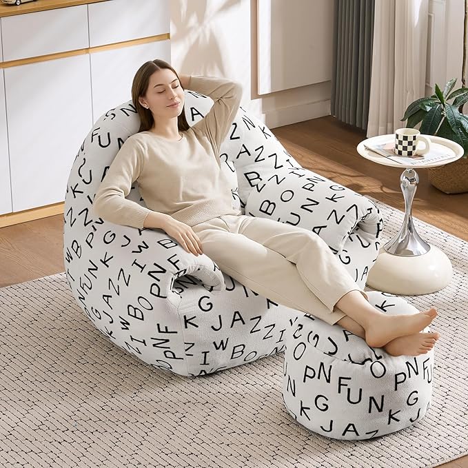 DAICO Bean Bag Chairs for Adults Comfy Accent Chair by DAICO