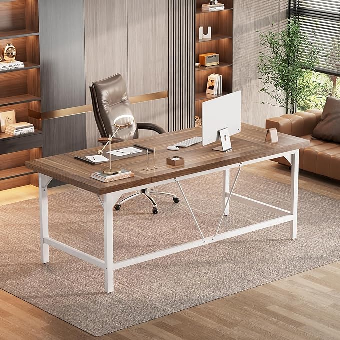 Unikito 70.8 Inch Extra Long Computer Desks, Heavy Duty Large Office Executive - Image 7