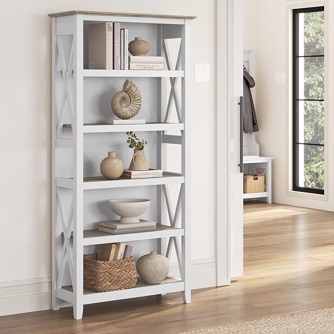 Bush Furniture Tall 5 Shelf Bookcase - Image 2