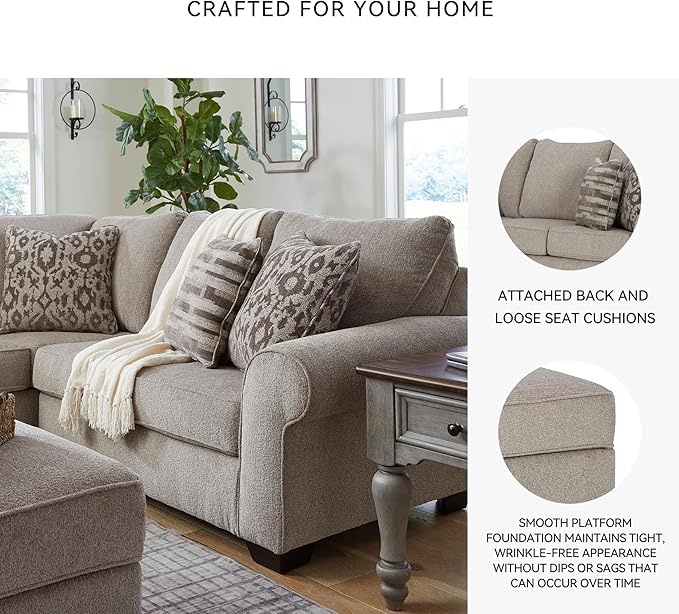 Signature Design by Ashley Claireah Casual L-Shaped 3-Piece Sectional - Image 5