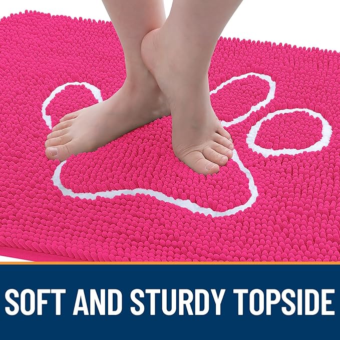 OLANLY Door Mat for Muddy Dog Paws 36x24, Ultra Absorbent Chenille Mud Doormat - Image 4