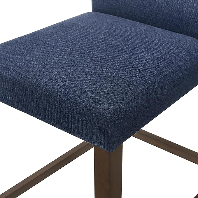 CHITA Counter Height Bar Stools Set of 3, Fabric in Midnight Blue - Image 8