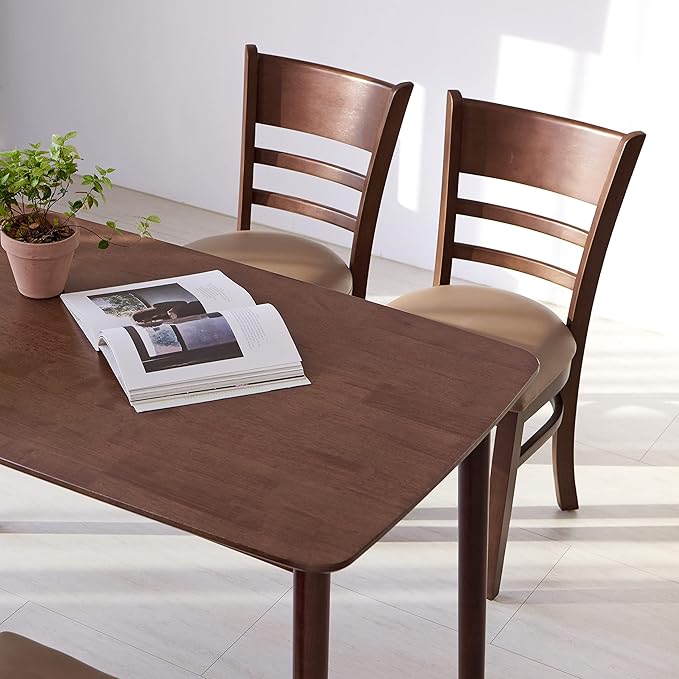 Livinia Aslan 47" Malaysian Oak Rectangular Wooden Dining Table/Solid Wood - Image 9