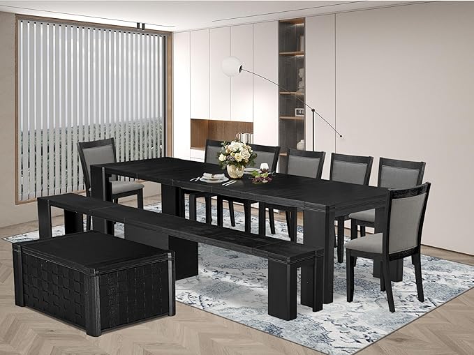 X07MZ-BC6-50 - 10-Pc Dining Table Set a Kitchen Table by LuxebyEastWestFurniture