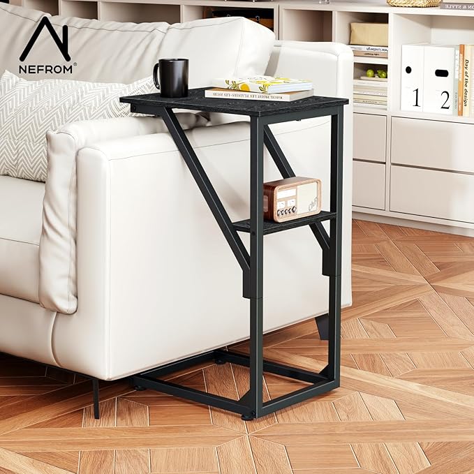 C-Shaped End Table, Small Side Table - Image 2