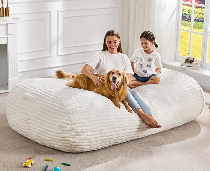Hobestluk 6FT Bean Bag Chairs Adult Bean Bag - Image 3