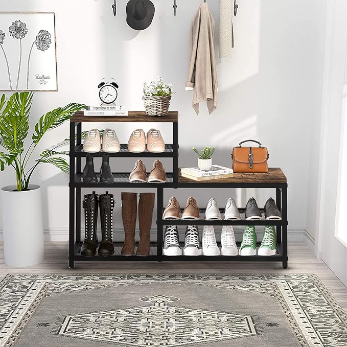 Shoe Rack Bench Shoe Storage Organizer - Image 6