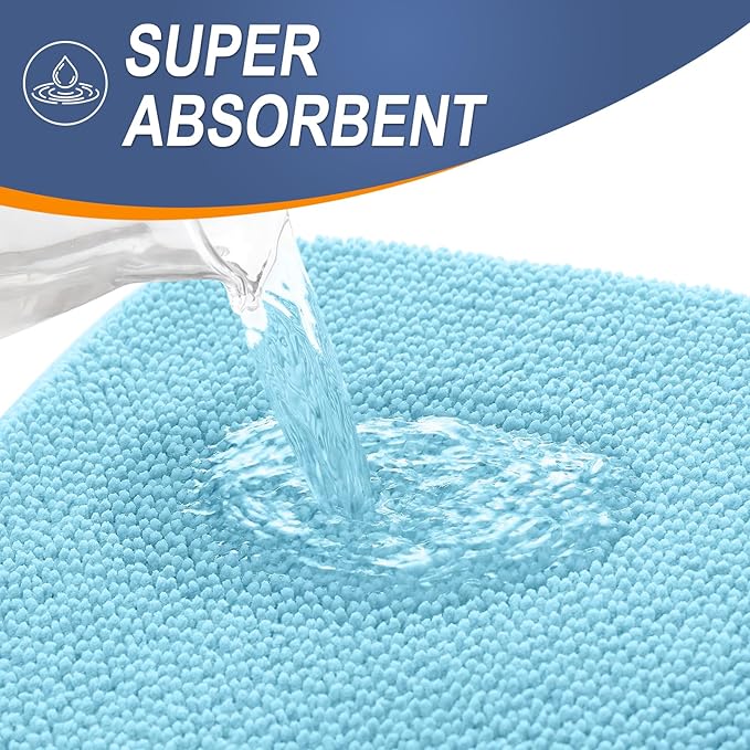 OLANLY Thick Memory Foam Bath Mat Rug 24x16, Extra Soft Absorbent Bathroom Rug - Image 3