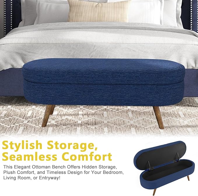 NicBex Ottoman Bench with Storage - Image 4