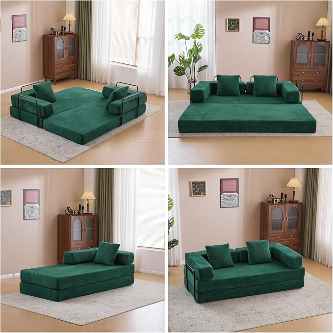 Convertible Sofa Bed, Compression Futon Sofa - Image 5