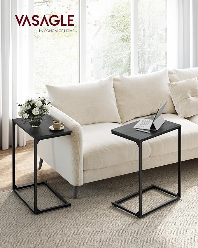 VASAGLE C Shape End Table, Small Coffee Table - Image 2