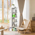 5 Tier Rotating Bookshelf Tower, 360 Display Wood Spinning Bookshelf Tower by Unknown