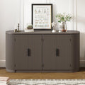 Merax 63" Large Sideboard, Vertical Striped Storage Cabinet by Merax