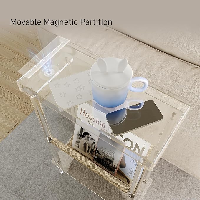 Eglaf Acrylic Narrow Side Table - Image 6