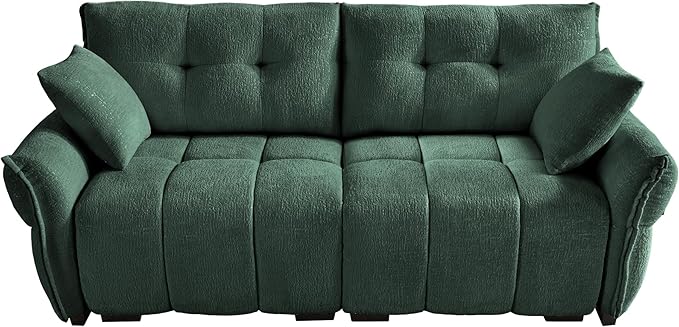 Modern Chenille Fabric 2-Seat Loveseat Sofa, Premium Upholstery Living Room - Image 4