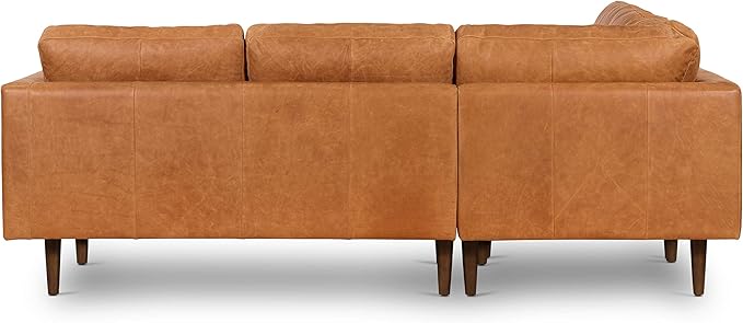 POLY & BARK Napa Leather Corner Sectional Sofa in Full-Grain Pure-Aniline - Image 4
